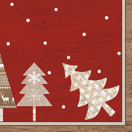 Classic Napkins design ALPS 4 ply fold 1/4 with decor 400 mm  x 400 mm 6 x 50 pieces product photo