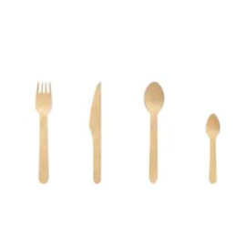 wooden spoon ecoecho® wood 100% compostable max. +70°C L 160 mm | disposable product photo