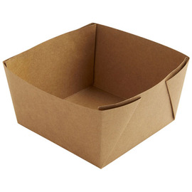 takeaway bowl 1200 ml VIKING Block Box carton brown | 140 mm x 140 mm H 75 mm product photo