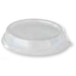 rPET lid for salad bowl ecoecho® bagasse brown 800 ml + 900 ml + 1200 ml, transparent, Ø 212 mm x H 37 mm product photo
