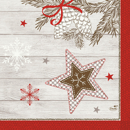 tissue napkins design COZY WINTER 3 ply fold 1/4 with decor 330 mm  x 330 mm 4 x 250 pieces product photo