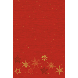 tablecloth design STAR STORIES RED disposable 8 x 3 pieces product photo