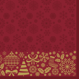 Classic Napkins design DIVINE TIME 4 ply fold 1/4 with decor 400 mm  x 400 mm 6 x 50 pieces product photo