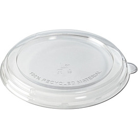 rPET lid for salad bowl ecoecho® bagasse white 800 ml + 1000 ml, transparent, Ø 213 mm x H 20 mm product photo