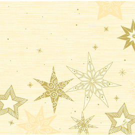 Dunisoft napkins design STAR STORIES CREAM with decor 400 mm  x 400 mm 6 x 60 pieces product photo