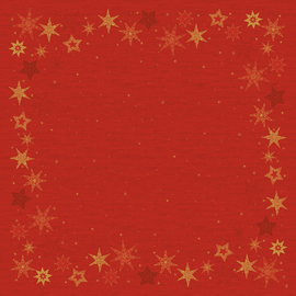 tablecloth for middle of table design STAR STORIES RED disposable 1 x 100 pieces product photo