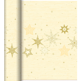 table runner Tête-à-Tête design STAR STORIES CREAM disposable 4 rolls of 24 m each | 24 m  x 0.4 m product photo