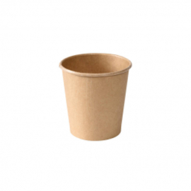 dispenser cups ecoecho® disposable 120 ml PAP / PLA brown 100% compostable product photo
