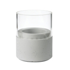 LED candle holder NEAT glass pale grey Ø 61 mm H 70 mm product photo