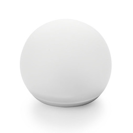 LED candle holder GLOBE glass white Ø 100 mm H 84 mm product photo