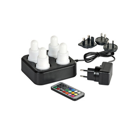 LED set with 4 lamps | charging station | remote control product photo