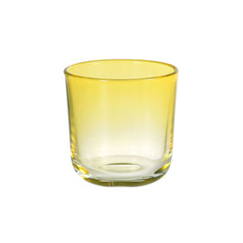 candle holder OURI glass yellow H 80 mm Ø 68 mm | 78 mm product photo