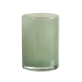 LED candle holder SILKY glass green Ø 85 mm H 155 mm product photo