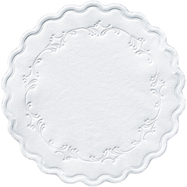 tissue coasters white Ø 90 mm round disposable paper product photo