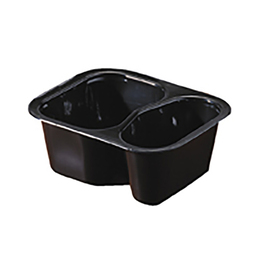 PP bowl 220 ml | 140 ml black | disposable 138 mm x 114 mm H 53 mm product photo