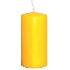 pillar candles yellow round  Ø 50 mm  H 100 mm | burning period 15 hours product photo