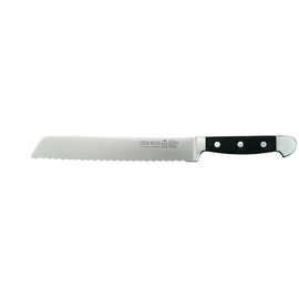 bread knife ALPHA blade steel wavy cut | black | blade length 21 cm product photo
