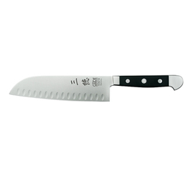 santoku ALPHA blade steel hollow grind blade | black | blade length 18 cm product photo