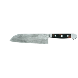 Santoku knife FRANZ GÜDE Damascus straight blade smooth cut | blade length 18 cm L 30 cm product photo
