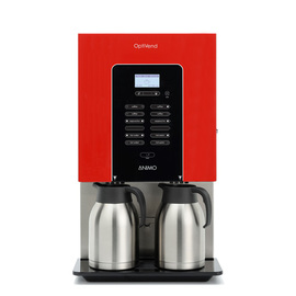 hot beverage automat OPTIVEND 53 TS HS DUO red | 5 product containers product photo
