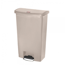 pedal bin plastic 68 ltr beige hinged lid with inner bin product photo