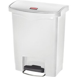 pedal bin plastic 30 ltr white hinged lid product photo