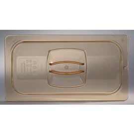 CLEARANCE | hard lid GN 1/2 amber coloured | Pressure equalization port product photo