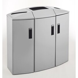 recycling station ELEMENT 166 ltr 3 drop-ins for paper | residual waste | bottles/cans product photo
