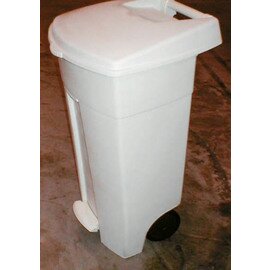 Eco-Roll waste container with pedal, 106 L, white, 49 x 45.6 x 89 cm, polyethylene product photo