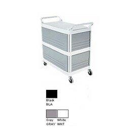 multi-purpose trolleys X-Tra black 3 closed sides  | 3 shelves product photo