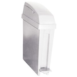 sanitary bin 20 ltr plastic white with pedal  L 160 mm  B 510 mm  H 575 mm product photo