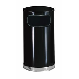 waste container DESIGNER LINE 45 ltr steel black aperture at the front Ø 381 mm  H 712 mm product photo