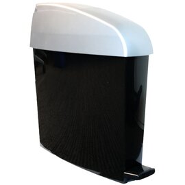 sanitary bin 12 ltr plastic white black with pedal  L 140 mm  B 463 mm  H 480 mm product photo