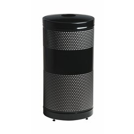 waste container HOWARD CLASSICS 95 l steel black lid with hole Ø 457 mm  H 902 mm product photo