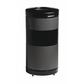 waste container HOWARD CLASSICS 95 l steel black aperture Ø 457 mm  H 902 mm product photo