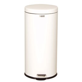 pedal bin 30.3 l steel white self-closing with pedal Ø 330 mm  H 700 mm product photo