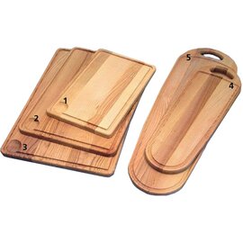 salmon serving board ash tree with juice rim with grip hole | 600 mm  x 200 mm  H 20 mm product photo