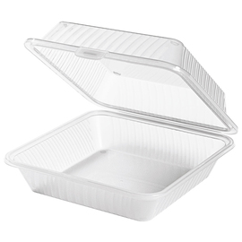 reusable meal tray PP white | 230 mm x 235 mm H 95 mm product photo