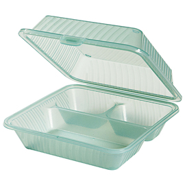 reusable meal tray PP green | 230 mm x 230 mm H 90 mm product photo