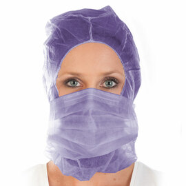 astronaut's hood with mouthguard mask HYGOSTAR purple PP fleece product photo