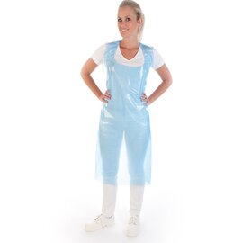 PE aprons on a roll disposable polyethylene 35 µm blue  L 700 mm  H 1250 mm product photo
