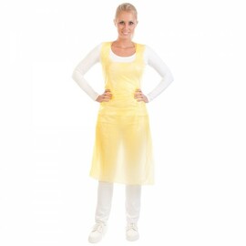 disposable aprons on a roll HYGOSTAR yellow LDPE (low density polyethylene) 35 my L 700 mm H 1250 mm product photo