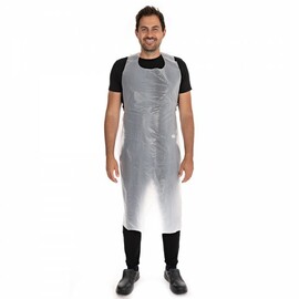 disposable aprons in a bag HYGONORM white HDPE 12 my L 700 mm H 1400 mm product photo