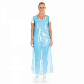 disposable aprons HYGOSTAR blue LDPE (low density polyethylene) 35 my L 1000 mm H 1500 mm product photo