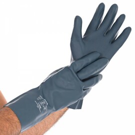 chemical protective gloves GRANDE M latex Chloropren petrol | 300 mm product photo