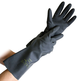 chemical protective gloves ANTIACIDO S black 330 mm product photo