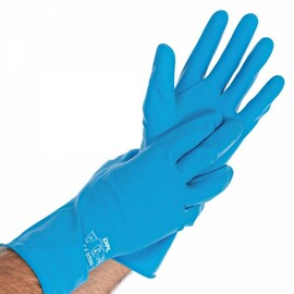 chemical protective gloves S latex blue | 300 mm product photo