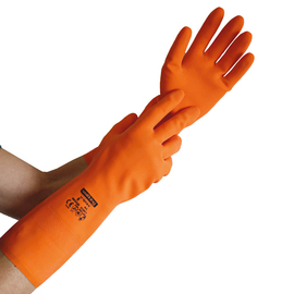 chemical protective gloves TRIPLEX L orange 330 mm product photo