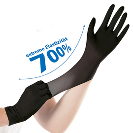 nitrile gloves XL black HYGOSTAR SAFE SUPER STRETCH powder-free product photo