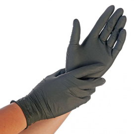 nitrile gloves M black HYGONORM SAFE FIT powder-free product photo